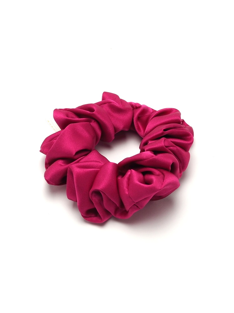JG-012 Scrunchie jedwabna gumka do w�os�w fuksja